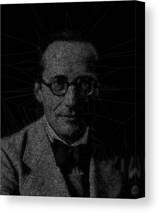 Vorotrans Canvas Print featuring the digital art Quantum Theory Man by Stephane Poirier