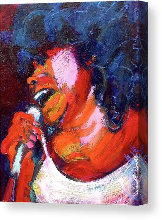 Paintings Canvas Print featuring the painting Queen of the Blues by Les Leffingwell