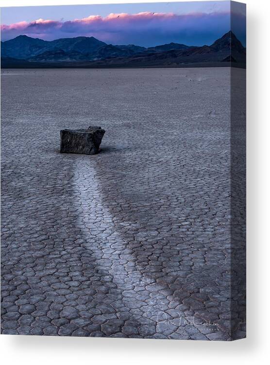 Death Valley Canvas Print featuring the photograph Race Treak Playa by Peter McCracken