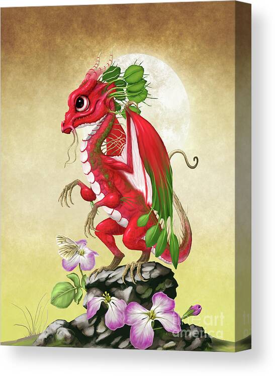 Radish Canvas Print featuring the digital art Radish Dragon by Stanley Morrison