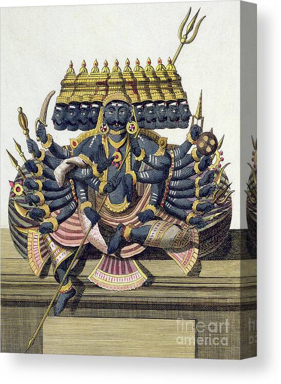 Ravana, demon king of Ceylon Canvas Print / Canvas Art by Pierre Sonnerat -  Fine Art America