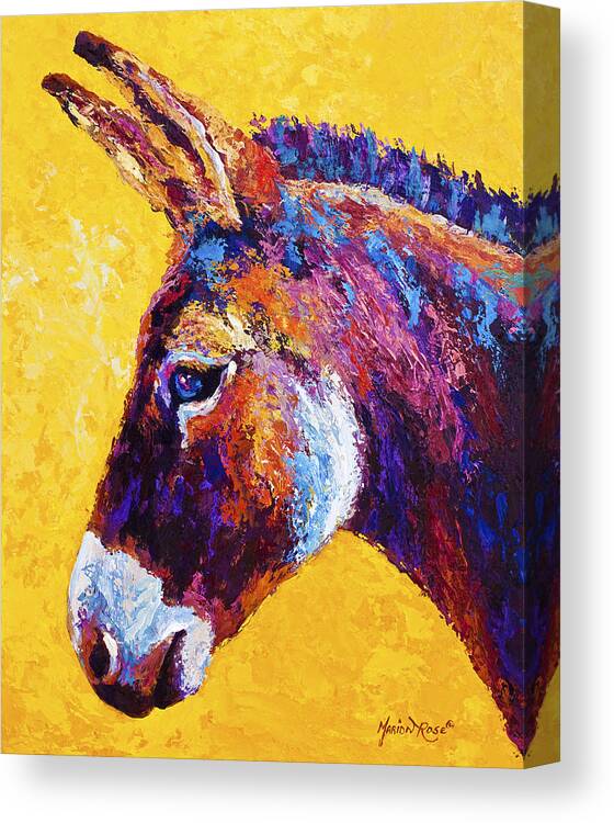 Burro Canvas Print featuring the painting Red Jenny by Marion Rose