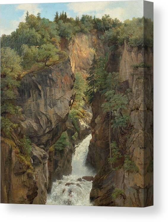 Calame Canvas Print featuring the painting Reichenbach Falls by MotionAge Designs