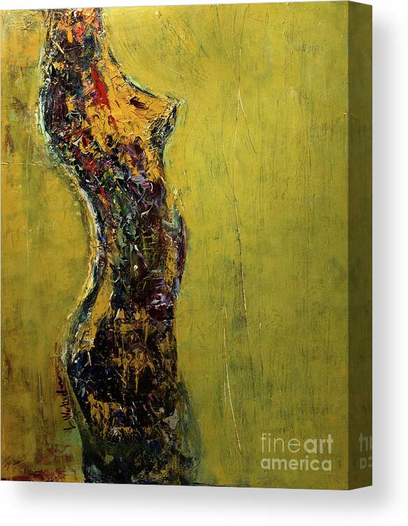 Abstract Canvas Print featuring the painting Repose by Laura Warburton
