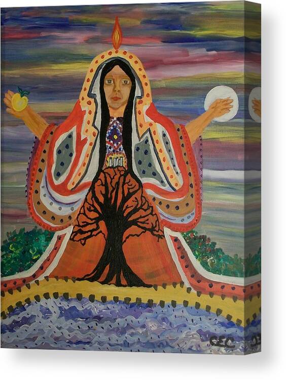 Sacred Canvas Print featuring the painting Sacred Feminine by Carolyn Cable