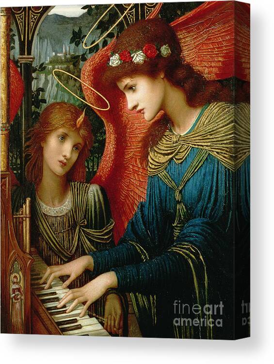 St Cecilia Canvas Print featuring the painting Saint Cecilia by John Melhuish Strudwick