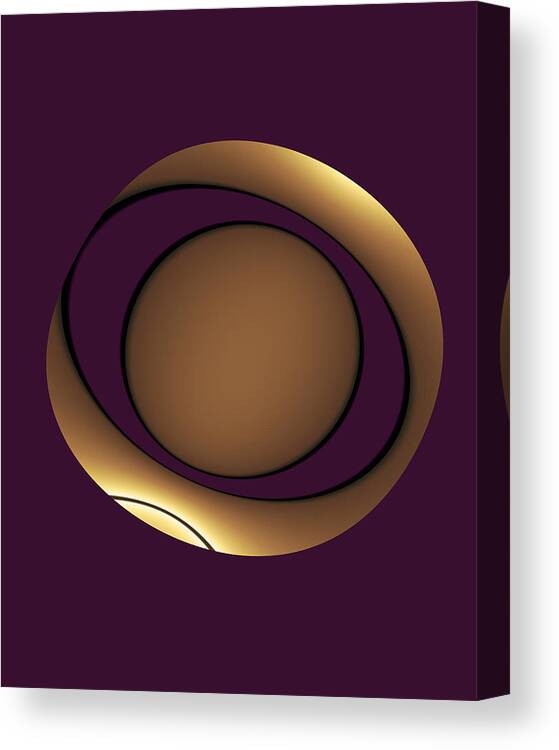 Vic Eberly Canvas Print featuring the digital art Saturn by Vic Eberly