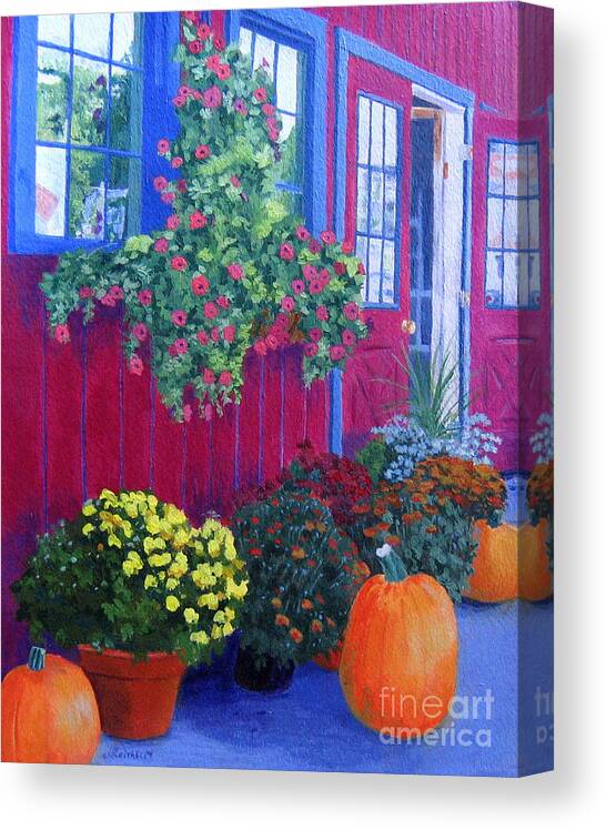 Acrylic Canvas Print featuring the painting Savickis Market by Lynne Reichhart