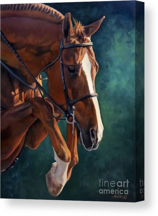 Horse Canvas Print featuring the painting Scope by Jeanne Newton Schoborg