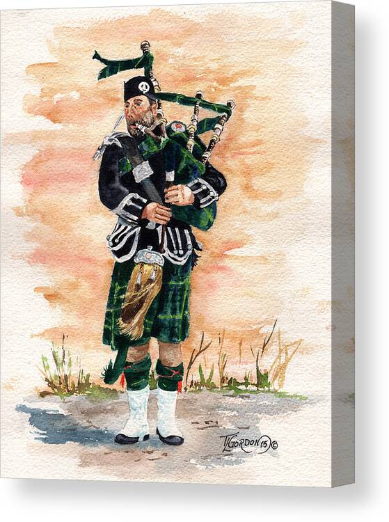 Tim Canvas Print featuring the painting Scotland the brave by Timithy L Gordon