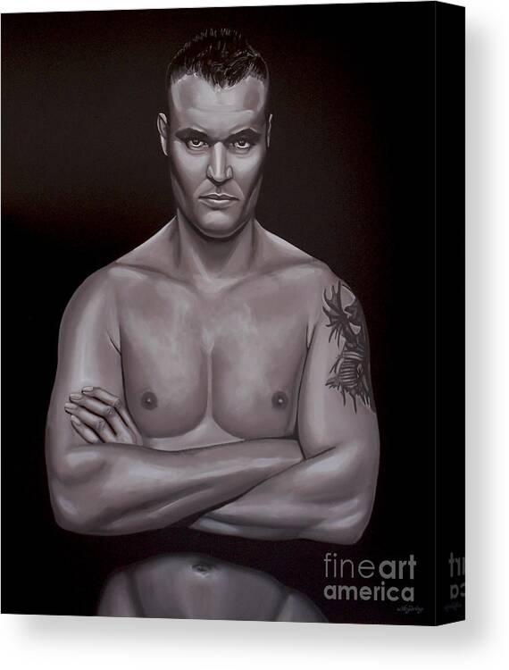 Semmy Schilt Canvas Print featuring the painting Semmy Schilt by Paul Meijering