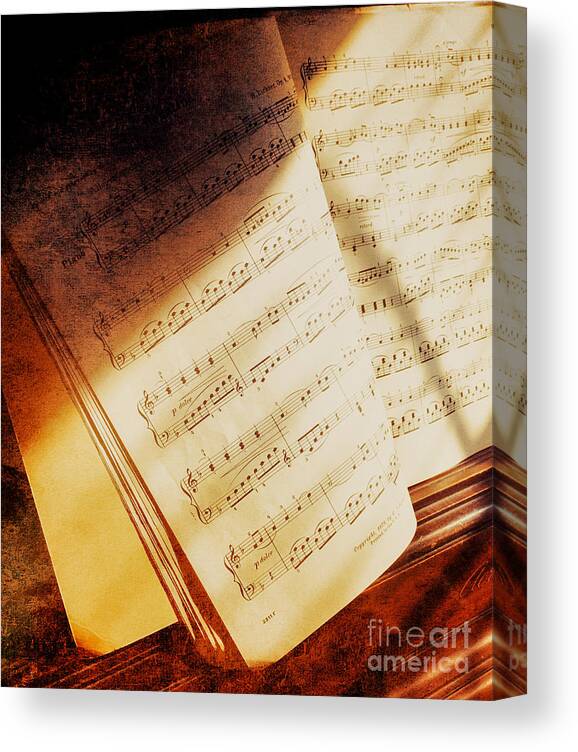 Sheet Music Canvas Print featuring the photograph Sheet Music by Eleanor Abramson