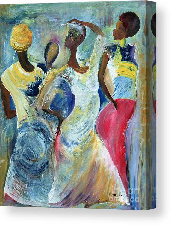 African Canvas Print featuring the painting Sister Act by Ikahl Beckford