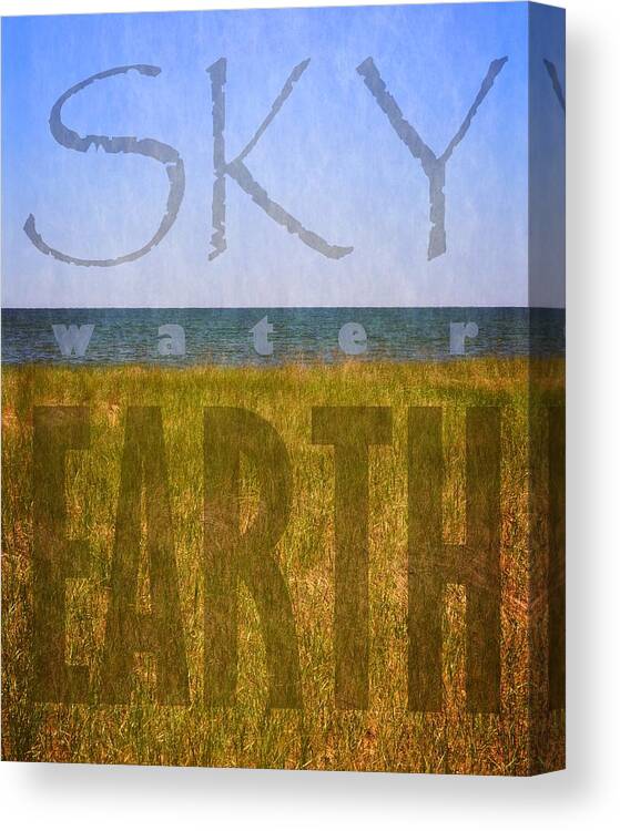 Water Canvas Print featuring the photograph Sky Water Earth 2.0 by Michelle Calkins