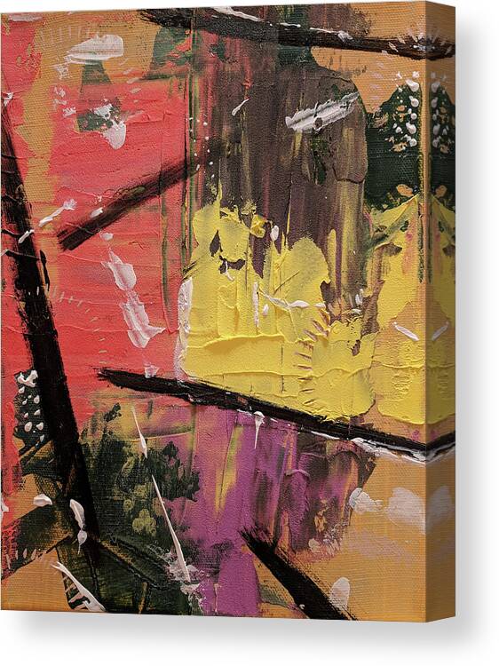 Abstract Art Canvas Print featuring the painting Small Straight by Trisha Pena