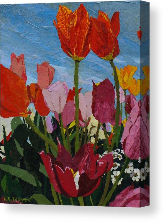 Flowers Canvas Print featuring the painting Smith Bulbs by Leah Tomaino