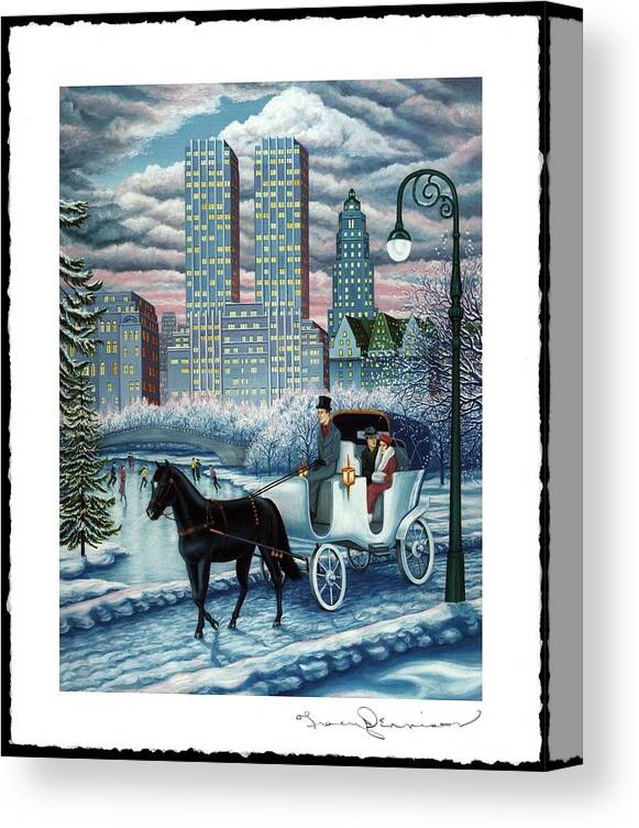 New York Canvas Print featuring the painting Snowbound by Tracy Dennison