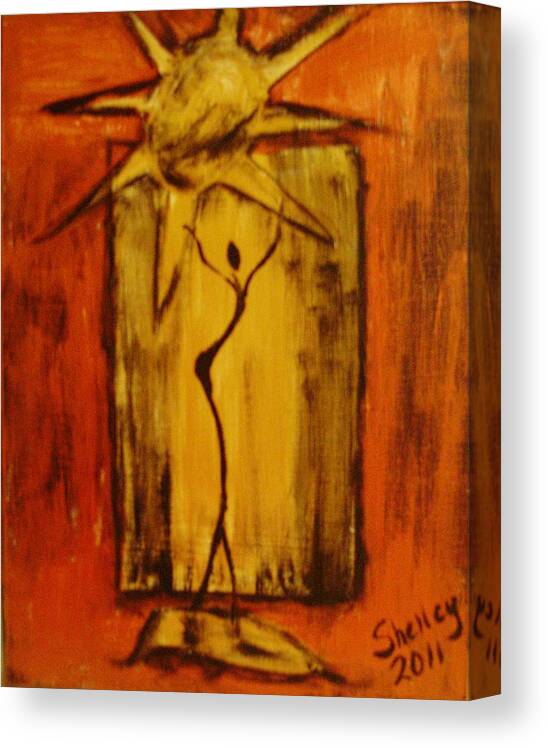 Sun Canvas Print featuring the painting Soli by Shelley Bain
