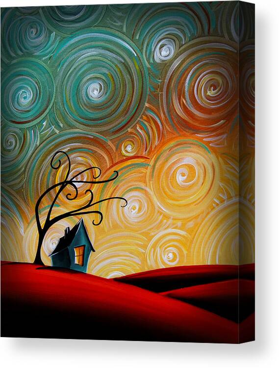 House Canvas Print featuring the painting Songs Of The Night by Cindy Thornton