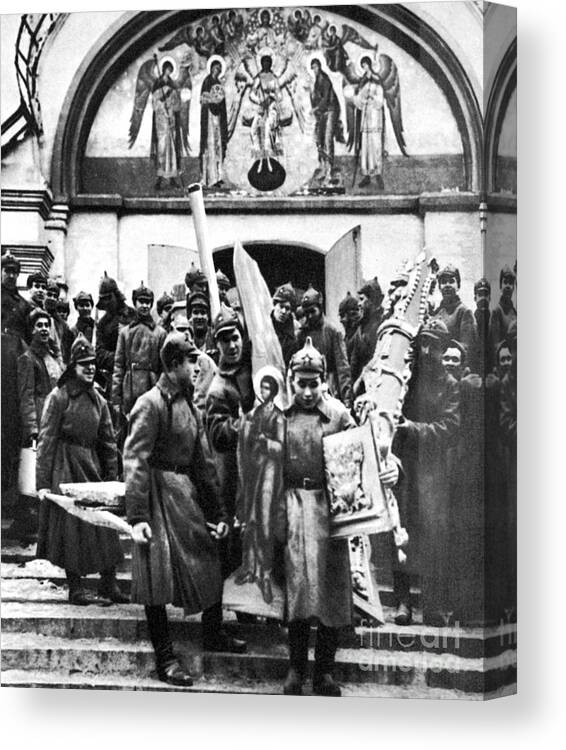 1920s Canvas Print featuring the photograph Soviet Anti-religion Policy by Granger