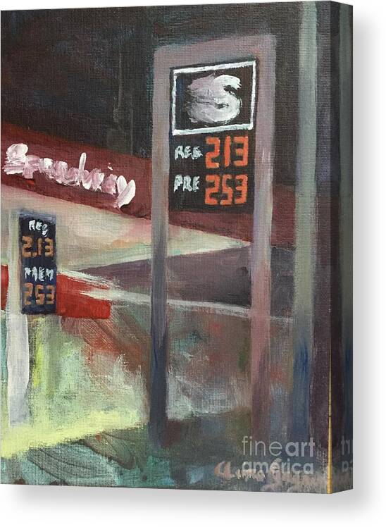 Speedway Canvas Print featuring the painting Speedway by Claire Gagnon