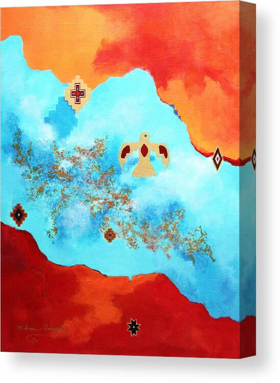 River Canvas Print featuring the painting Spirit Power II by M Diane Bonaparte