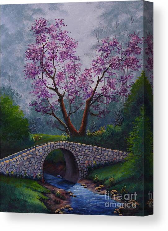 Landscape Canvas Print featuring the painting Springtime by Jerry Walker