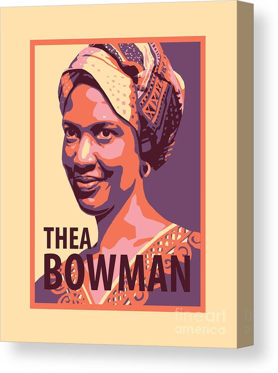 Sr. Thea Bowman Canvas Print featuring the painting Sr. Thea Bowman - JLTBO by Julie Lonneman