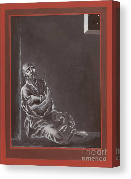  St John Of The Cross In The Dark Night Of The Soul Canvas Print featuring the painting St John of the Cross in the Dark Night of the Soul 290 by William Hart McNichols