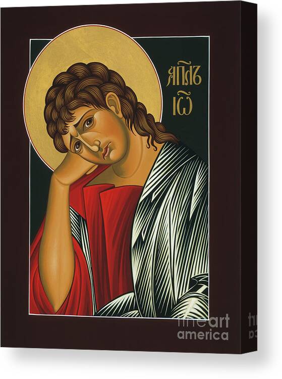 St. John The Apostle Is Part Of The Triptych Of The Passion With Jesus Christ Extreme Humility And Our Lady Of Sorrows Canvas Print featuring the painting St. John the Apostle 037 by William Hart McNichols