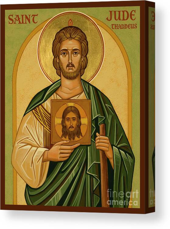 St. Jude Canvas Print featuring the painting St. Jude - JCJUE by Joan Cole