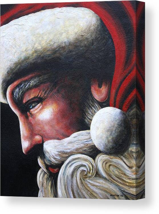 Santa Claus Canvas Print featuring the painting St. Nick by Doug Norton