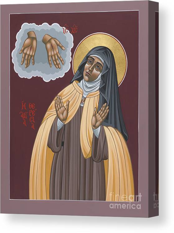 Icon Canvas Print featuring the painting St Teresa of Avila 177 by William Hart McNichols