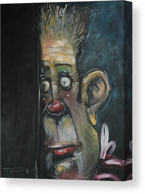 Stage Fright Canvas Print featuring the painting Stage Fright by Tim Nyberg