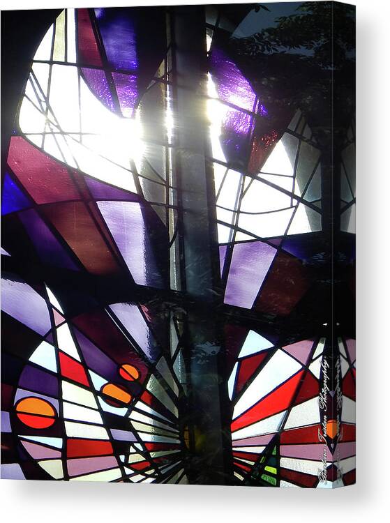 God Canvas Print featuring the photograph Stained Glass #4721 Abstract Photograph by Barbara Tristan