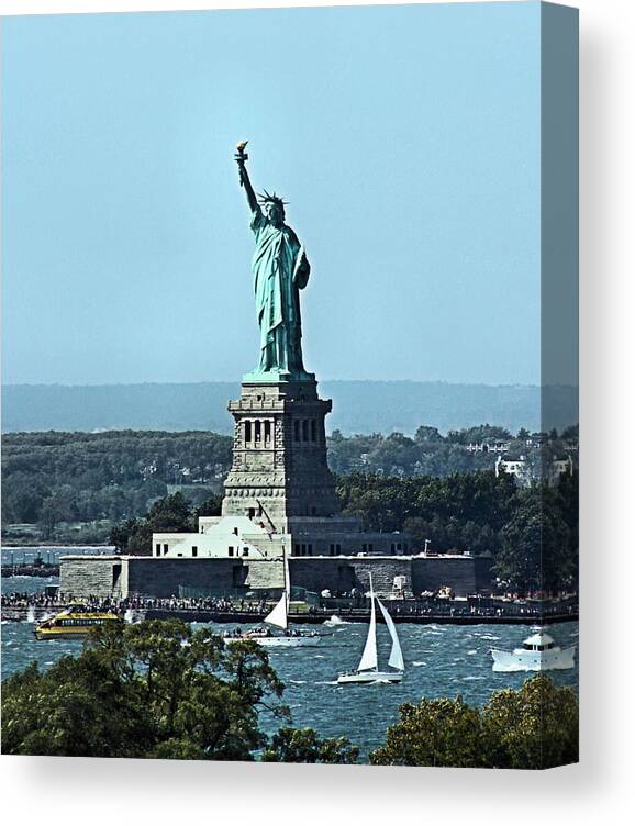 Statue Of Liberty Canvas Print featuring the photograph Statue of Liberty by Kristin Elmquist