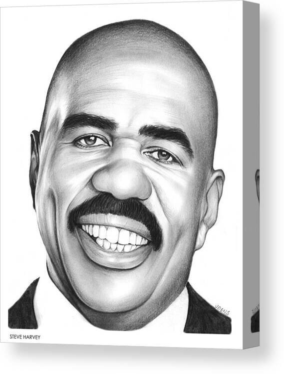 Counselor Canvas Print featuring the drawing Steve Harvey by Greg Joens