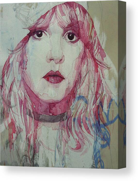 Stevie Nicks Canvas Print featuring the painting Stevie Nicks - Gypsy by Paul Lovering