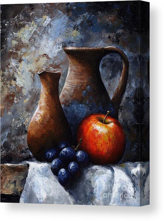 Still Life Canvas Print featuring the painting Still life 11 by Emerico Imre Toth