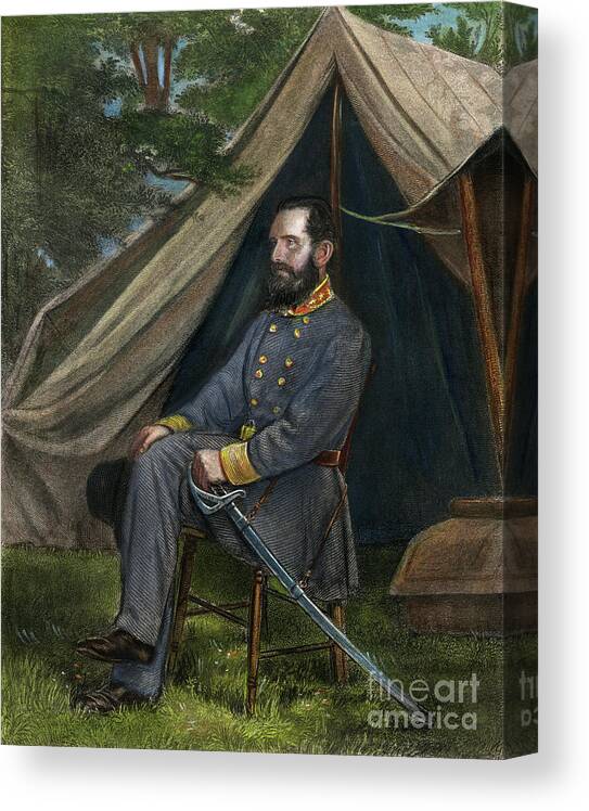 19th Century Canvas Print featuring the drawing Stonewall Jackson by Granger
