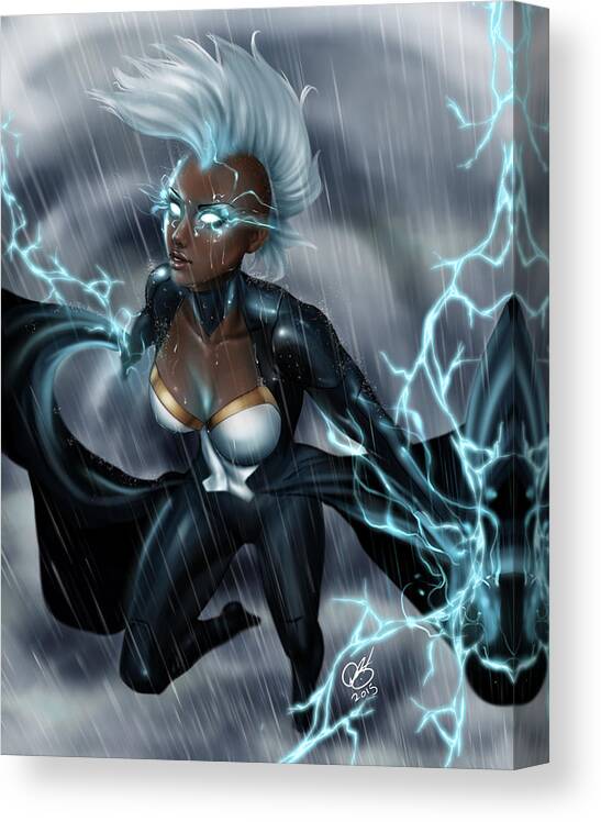 Storm Canvas Print featuring the painting Storm Chaser by Pete Tapang
