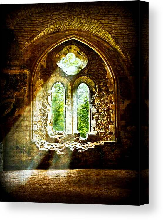 Ruins Canvas Print featuring the photograph Sunlight Through The Ruins by Digital Art Cafe