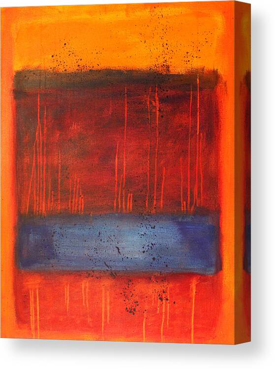 Modern Abstract Painting Canvas Print featuring the painting Sunset by Nancy Merkle