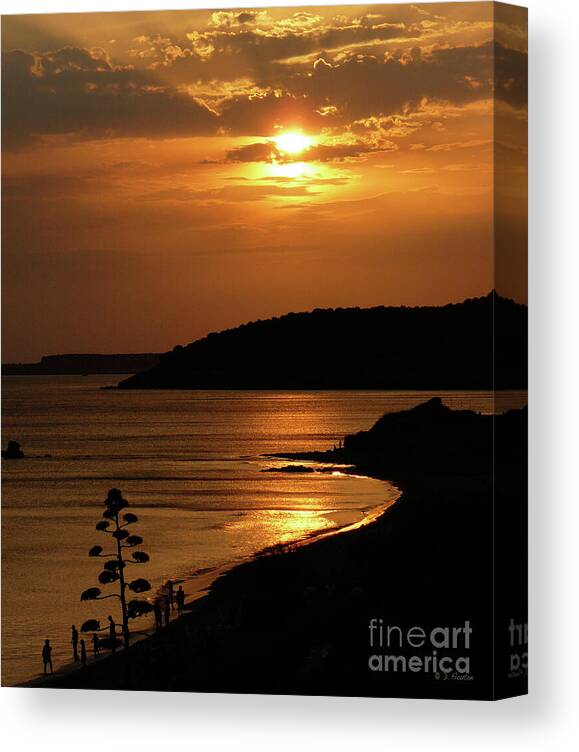 Ebsq Canvas Print featuring the photograph Sunset over Sto. Tomas by Dee Flouton