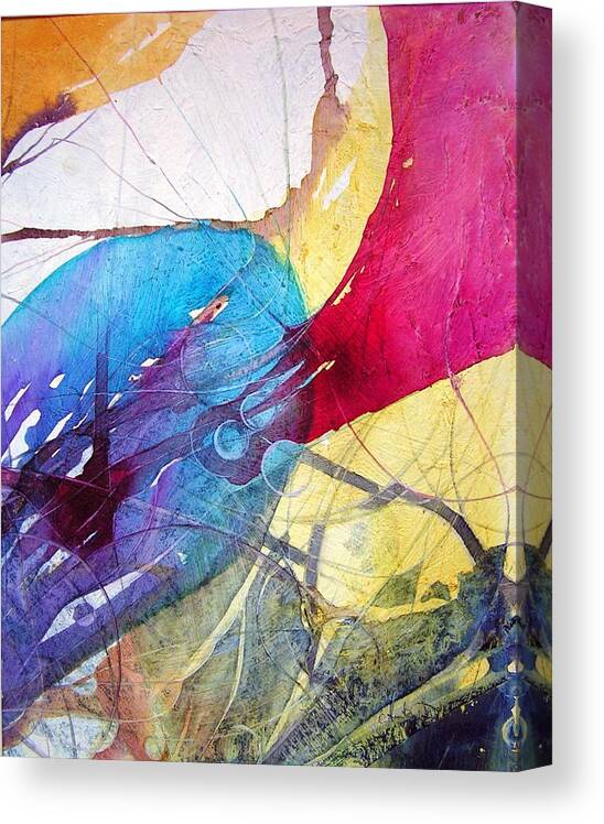 Abstract Canvas Print featuring the painting Sushi on Pluto by Annika Farmer