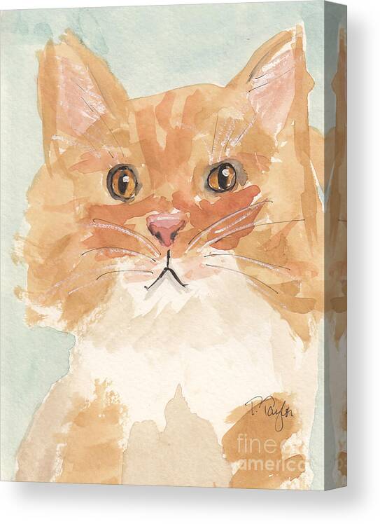 Cat Canvas Print featuring the painting Sweet Attitude by Terry Taylor