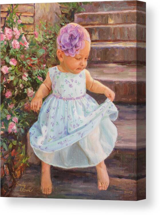 Portrait Canvas Print featuring the painting Sweet Innocence by Emily Olson