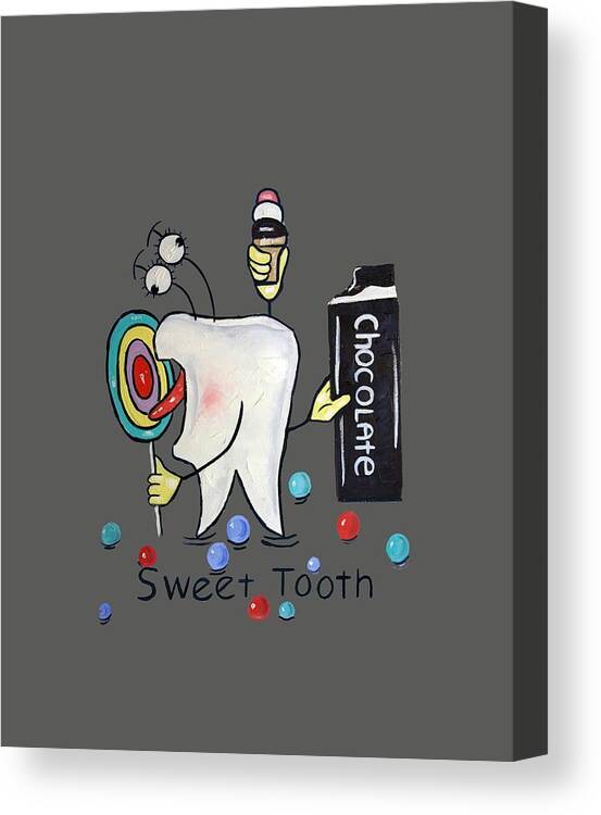 Sweet Tooth Canvas Print featuring the painting Sweet Tooth T-Shirt by Anthony Falbo