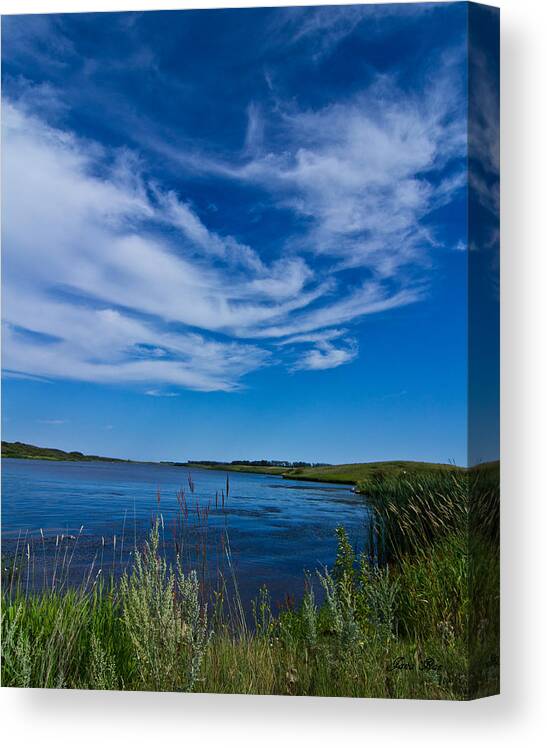 Clouds Canvas Print featuring the photograph Swirly Clouds over Mt. Carmel by Jana Rosenkranz