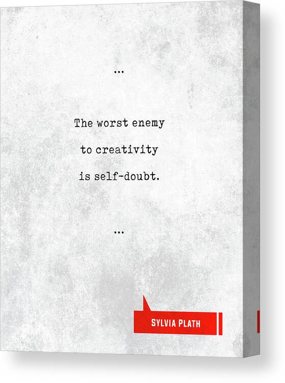Sylvia Plath Quotes Literary Quotes Book Lover Gifts Typewriter Quotes Motivational Quotes Canvas Print Canvas Art By Studio Grafiikka
